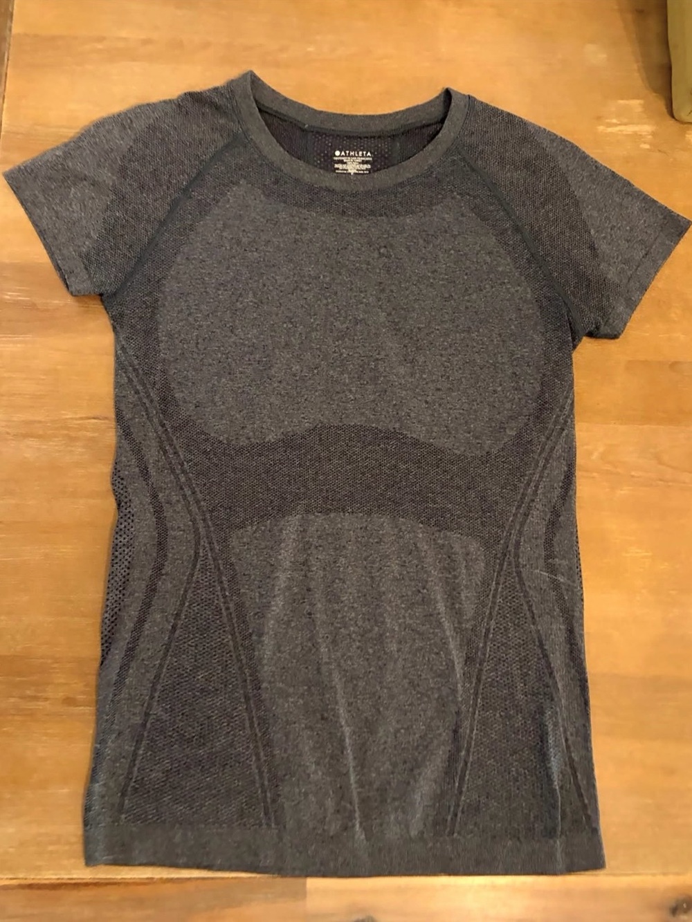 Athleta Seamless Short Sleeve Performance Tee - Charcoal Gray
